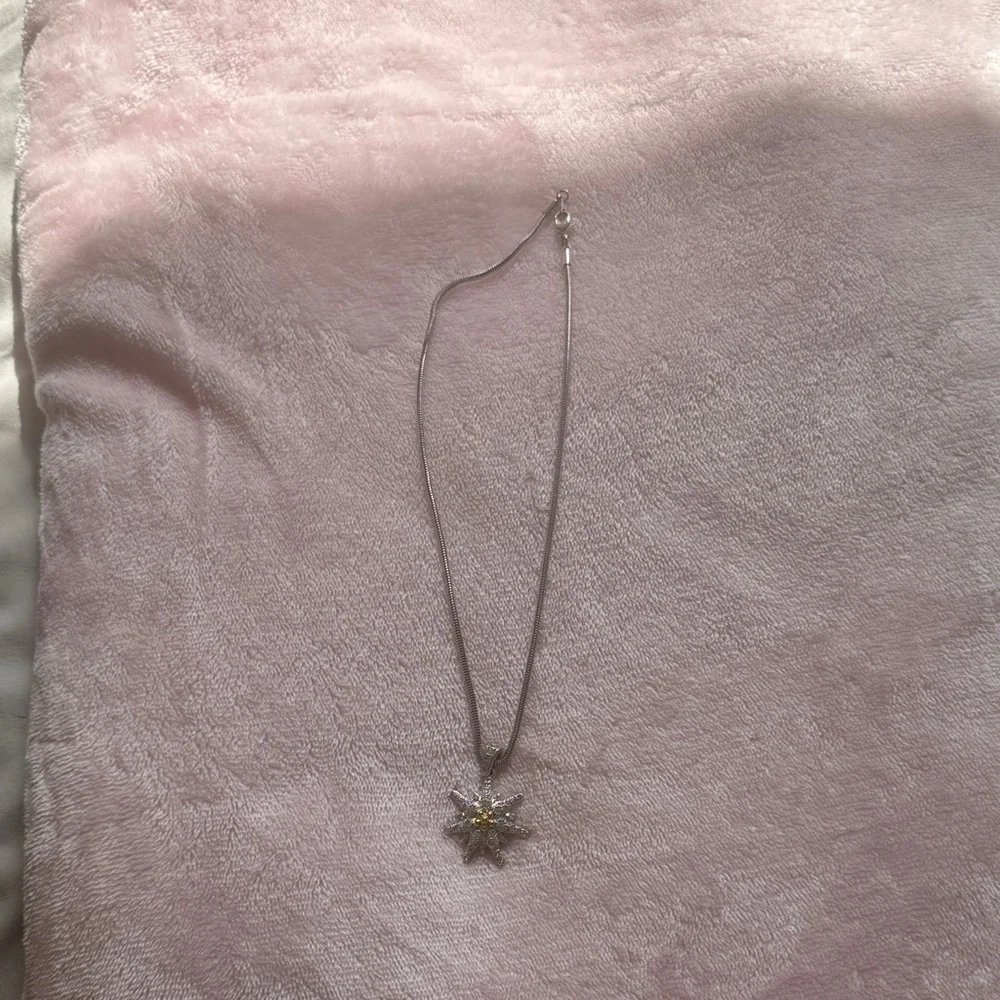 NWOT Park Lane Silver and Gold Starburst Necklace